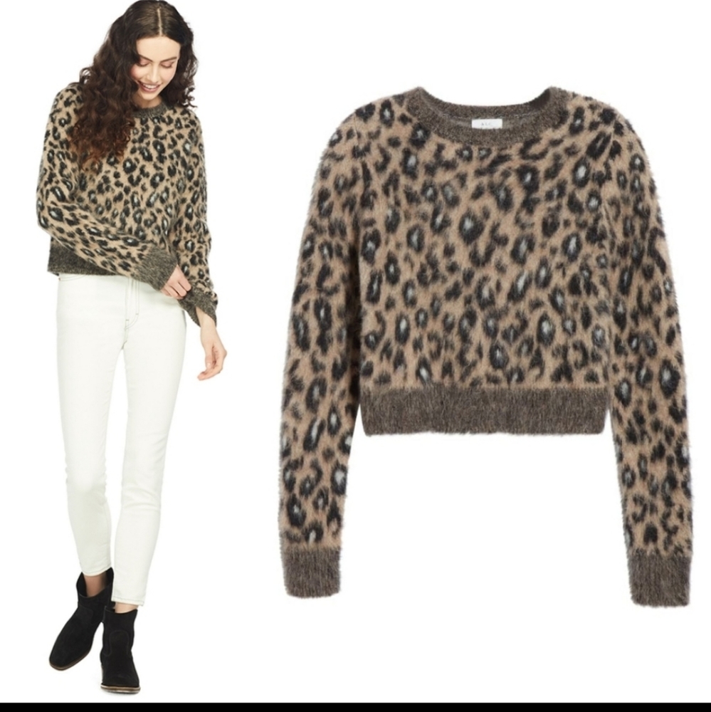 A. L. C. Alpaca Leopard Sweater NWT